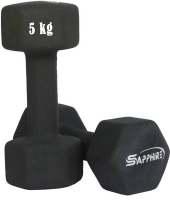 Sapphire Dumbbells Available in Weights - 5 kg Set of 2 pcs for Home/Gym Use Fixed Weight Dumbbell