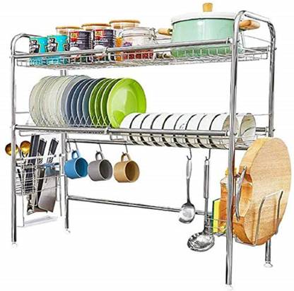 लिरोवो Kitchen Racks Dish Rack with Cutlery and Plate Kitchen Stand | Modular Kitchen Bartan Stand . रसोई रैक