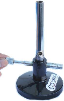 THE LABWORLD bunsen burner with on/off knob brassfor lab use in school or colleges,flame or heat apparatus for many applications good quality Laboratory Bunsen Burner