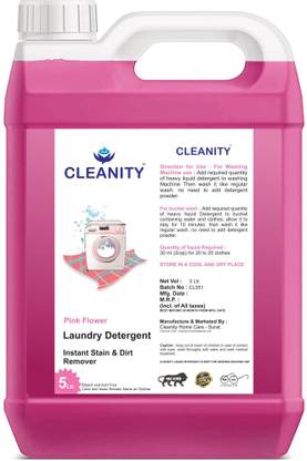 cleanity Washing machine liquid detergent 5 ltr also use for hand wash Lily Liquid Detergent