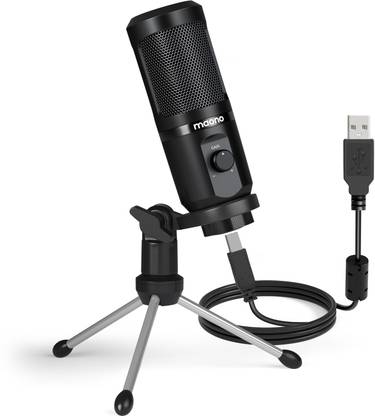 MAONO AU-PM461TR USB Condenser Mic for PC and Singing, Recording Microphone with Mic Gain for Gaming, Podcast, Studio, Vlogging Microphone