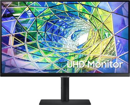 Samsung 68.58 cm (27 inch) 4K Ultra HD LED Backlit IPS Panel with Height Adjustable Stand, HDR10, Anti-Flicker High Resolution Monitor (LS27A800UJWXXL)