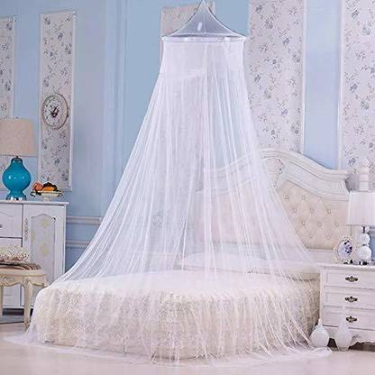 Shree Kriday Polyester Adults Washable King Size Bed Hanging Round Mosquito Net