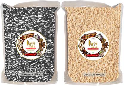Kush Gold Mix Dal (Split) (Urad Dal Chilka 500g, Urad Dal Mogar 500g)