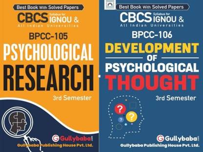 IGNOU BPCC-105 Psychological Research BPCC-106 Development Of Psychological Thought