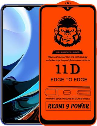 GORILLAPRIME Edge To Edge Tempered Glass for ; REDMI 9 POWER