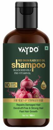 vaydo Red Onion Black Seed Oil Shampoo With Red Onion Seed Oil Extract, Black Seed Oil & Pro-Vitamin B5 - (100 ml)