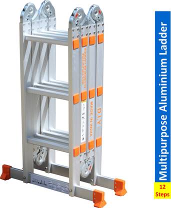 Flipkart SmartBuy Multipurpose 12Ft. (WITH SCAFFOLD PLATES & PLATFORM) Aluminium Ladder