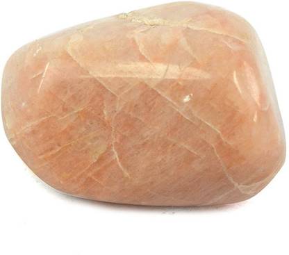CRYSTU 98-Peach Moonstone-Single-Tumble-Stone-1pc Polished Asymmetrical Crystal Pebbles