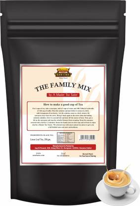 SANCHA Family Mix House Blend Tea|Darjeeling Leaf+Assam CTC Tea|Full Bodied Kadak Black Tea Pouch