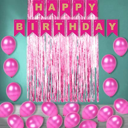 Dazzle Your Party HAPPY BIRTHDAY COMBO IN GOLD COLOR ON DARK PINK