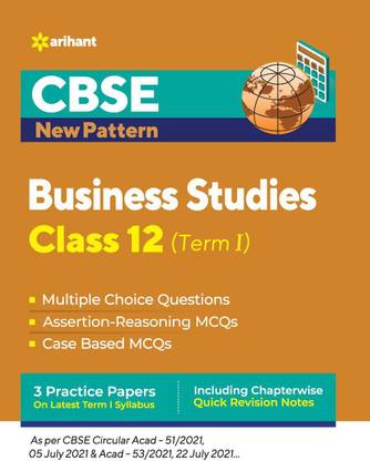 CBSE New Pattern Business Studies Class 12 for 2021-22 Exam (MCQs based book for Term 1)