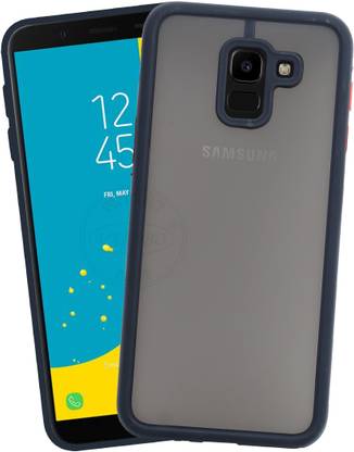 VAKIBO Back Cover for Samsung Galaxy J6, Samsung Galaxy On6, Smoke Frosted Back Case With Camera Protection Ring