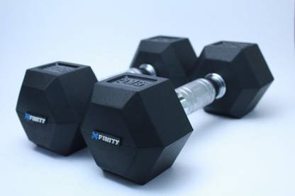 Nfinity 12.5KG Hexa Dumbbells(Pack of two)(12.5+12.5=25kg) Fixed Weight Dumbbell