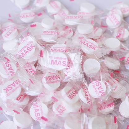 Nyamah sales Compressed Face Paper Mask Disposable Sheet Cotton DIY Mask Beauty Tools Facial Mask Multicolor (10 PCS)