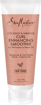 Shea Moisture Coconut & Hibiscus Curl Enhancing for Thick, Curly Hair Smoothie to Reduce Frizz 3.2 oz Hair Cream