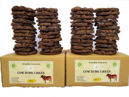 SHREEDHAR Cow Dung Cake, Gobar ke Uple, Gau Kande - 2 boxes, 26 cakes in each box