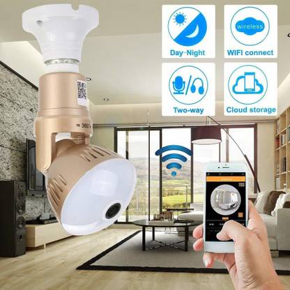 SROPX Full HD 1080P Wifi Bulb Hidden Spy Camera Full Color Onvif H.265 Cloud Storage Spy Camera