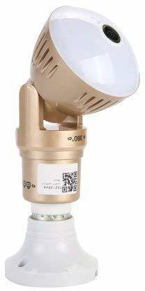 SIOVS Spy 360 Degree Bulb Hidden Night Vision Spy Camera with WiFi 1080P Panoramic Eye LED Light Twist Lens with Remote for Android iOS Spy Camera