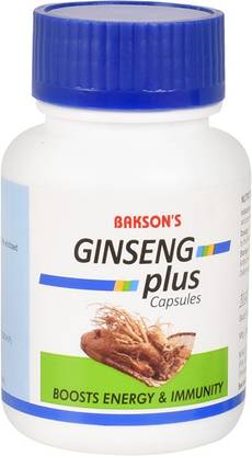 Bakson Ginseng Plus (Boosts Energy and Immunity) Capsules