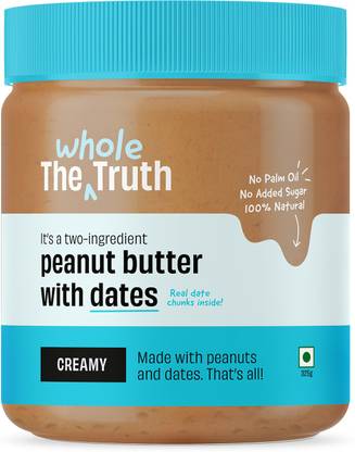 The Whole Truth - Peanut Butter with Dates - Creamy | All Natural | Gluten Free | Vegan |