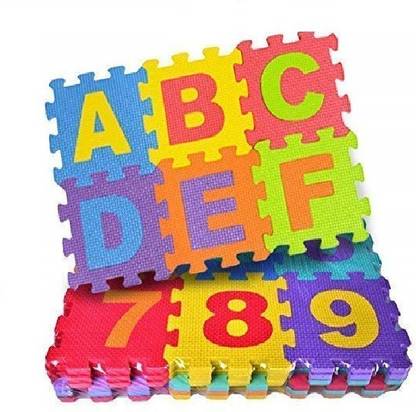 DELTA EVA Interlock Puzzle Mat for kids to Learn with Alphabet and Numbers (36 Blocks)
