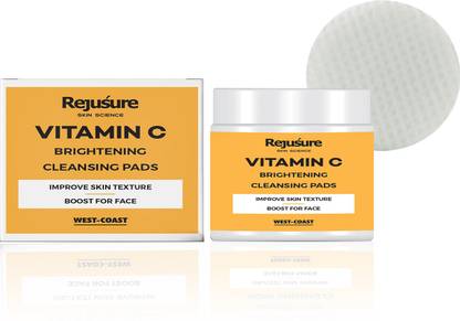 Rejusure Vitamin C Brightening Cleansing Pads Improve Skin Texture Makeup Remover
