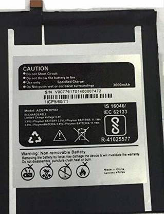 Zoronic Mobile Battery For  YU Yureka Black YU5040 - ACBPN30Y02 (3000mAh)