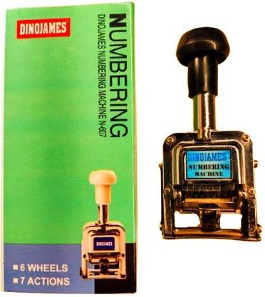 dinojames N-607 Numbering Machine 6 Digit  Office Set