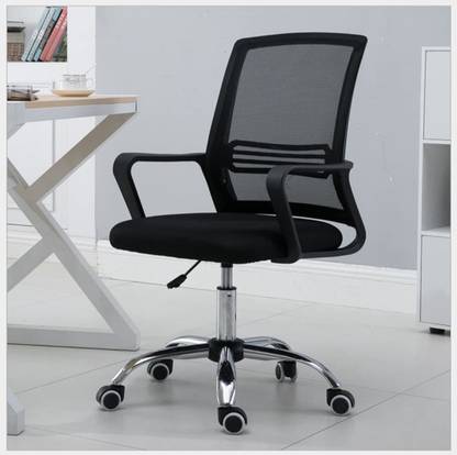 Hoomek Medium Back Basic Office Or Work From Home Chair With Hydraulic Height Adjustment And Metal Legs Na Adjustable Arm In India Office Adjustable Arm Chair, How Does A Hydraulic Chair Work