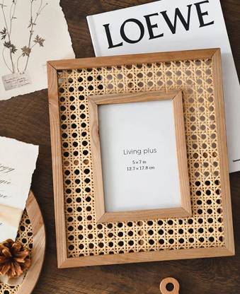 darichaa Rattan Wicker Photoframe 5 inch Rattan
