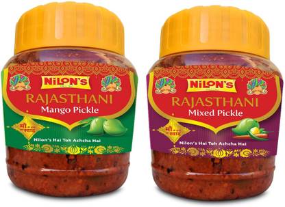 Nilon's Rajasthani Mango Pickle 1 kg + Rajasthani Mixed Pickle 800 gm Mango, Mixed Pickle