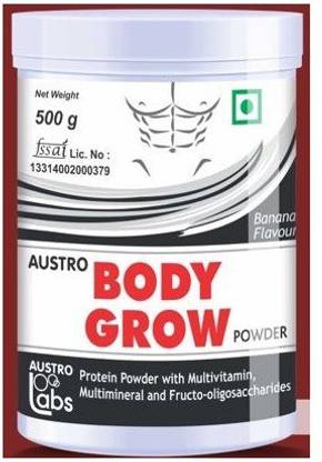 Austro Labs | BODY GROW PROTEIN POWDER | INCREASES ENERGY AND MUSCLES (500G) Weight Gainers/Mass Gainers