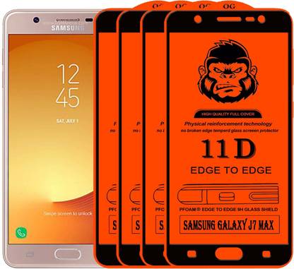 XRENGTH Edge To Edge Tempered Glass for Samsung Galaxy J7 Max