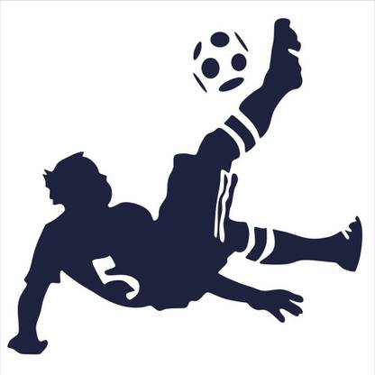 nirmal décor 91 cm Football Player And Football Sticker Self Adhesive Sticker