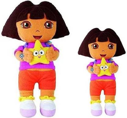 tgr SOFT TOYS DORA DOLL SPECIAL COMBO PACK 45CM & 35CM  - 45 cm