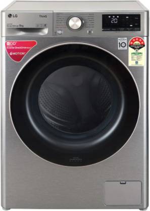 LG 8 kg with Wi-Fi Enabled Fully Automatic Front Load Washing Machine Black