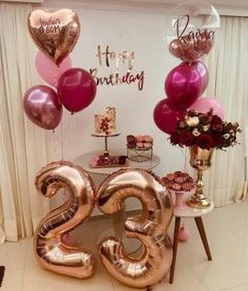 Rose gold 23 balloons clearance