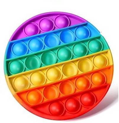 NAVRANGI POP Circle Shape Decompression Toy, Bubble Popper Fidget Toy Silicone Squeeze Toy for Kids Educational Board Games