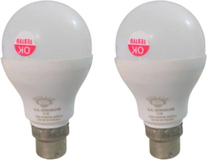 S.R.BHASKAR 8 W Basic Round B22 D LED Bulb