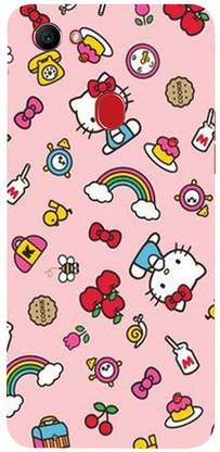 Skyhawk Back Cover for Oppo F7 Hello kitty with Cake