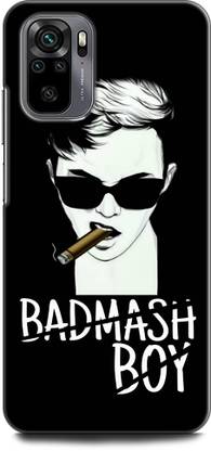 Wall Art Back Cover for Redmi Note 10S BADMASH BOY, ATTITUDE, QUOTES, MOTIVATON