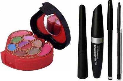 SWIZ HUDA EyeLiner + Mascara + EyeBrow Pencil + kazal + Cute Syile Heart Makeup KIt