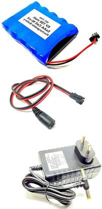 INVENTO 1Pcs 6V 700 mAh Ni-cd Rechargeable 5 AA Cell Battery + 7.5V 2A DC Adaptor Charger + Charger Cable Automotive Electronic Hobby Kit