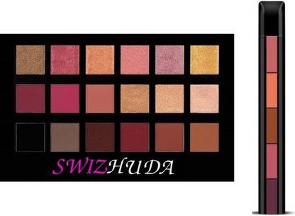 SWIZ HUDA Professional Rose Gold Eyeshadow & The Nude color Lipstic Set