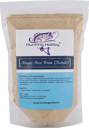 Hunting Hobby Fishing Magic Rice Bran (Konda) 500g Manual Fish Feeder