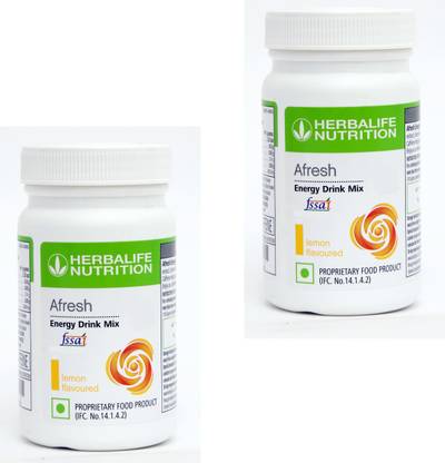 HERBALIFE Afresh Energy Drink Mix - Lemon & Lemon FLavor With Green Tea Extracts For Weight Loss & Fat Loss Combo Pack Of 2 PIECES Combo
