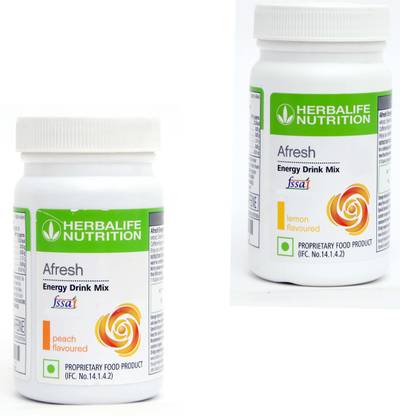 HERBALIFE Afresh Energy Drink Mix - Peach & Lemon FLavor With Green Tea Extracts For Weight Loss & Fat Loss Combo Pack Of 2 PIECES Combo
