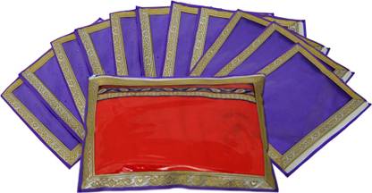KUBER INDUSTRIES Designer Gota Patti Design Tranasparent Non Woven Single Saree Cover- Pack of 12 (Purple)-HS_38_KUBMART21600 HS_38_KUBMART021600