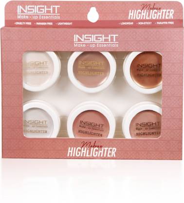 Insight Metallic Glitter Makeup Highlighter For Instant Bright Look (Pack Of 6) Highlighter